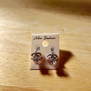Silver Rhinestone Earrings